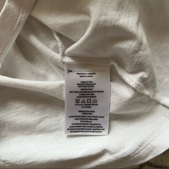 Joie White Bee Short Double Puff-Sleeve Cropped Pullover Top Sz XXS - Picture 6 of 7